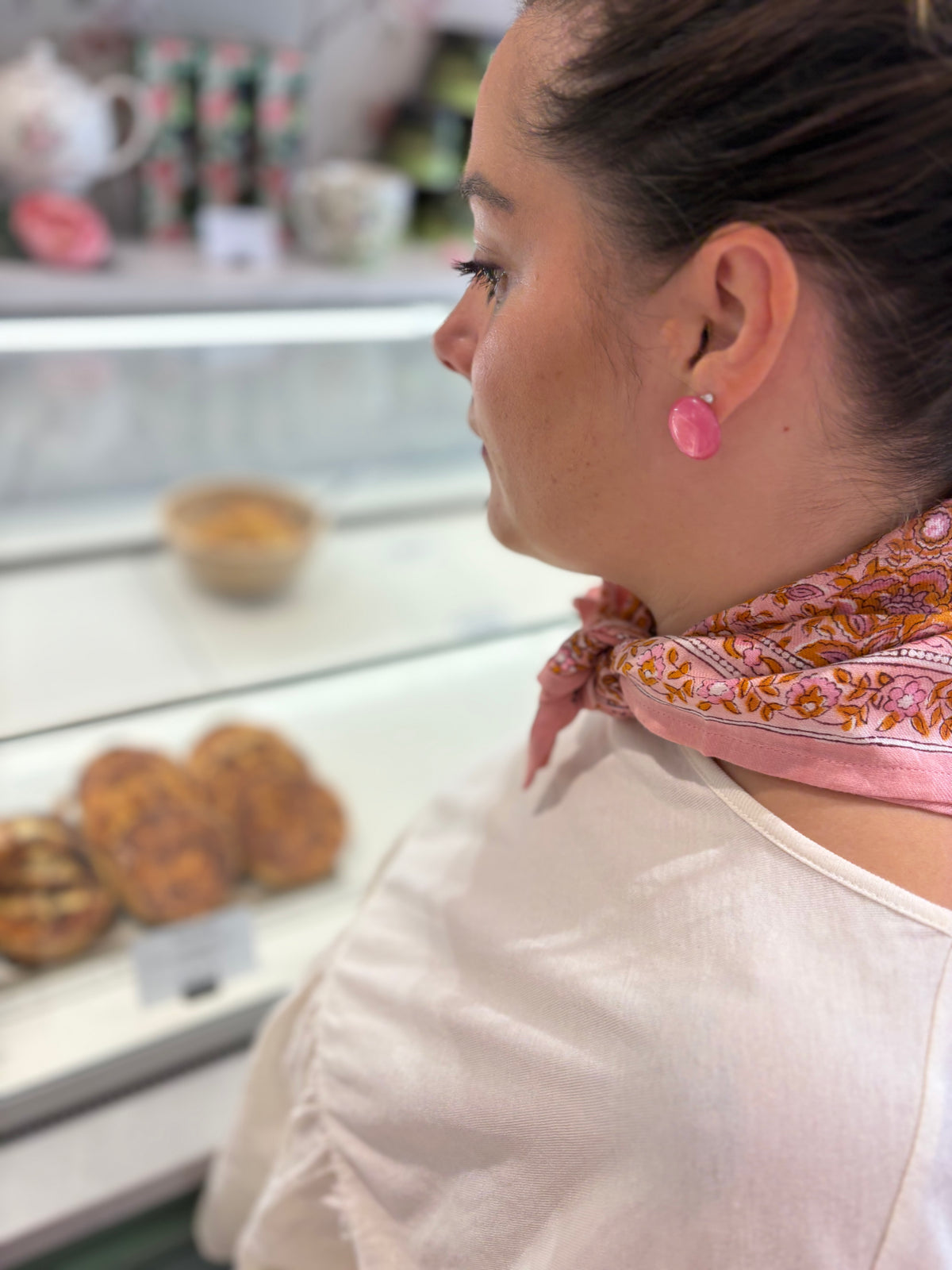 Foulard bandana, foulard mini fleur, foulard coton, au cerf volant concept store