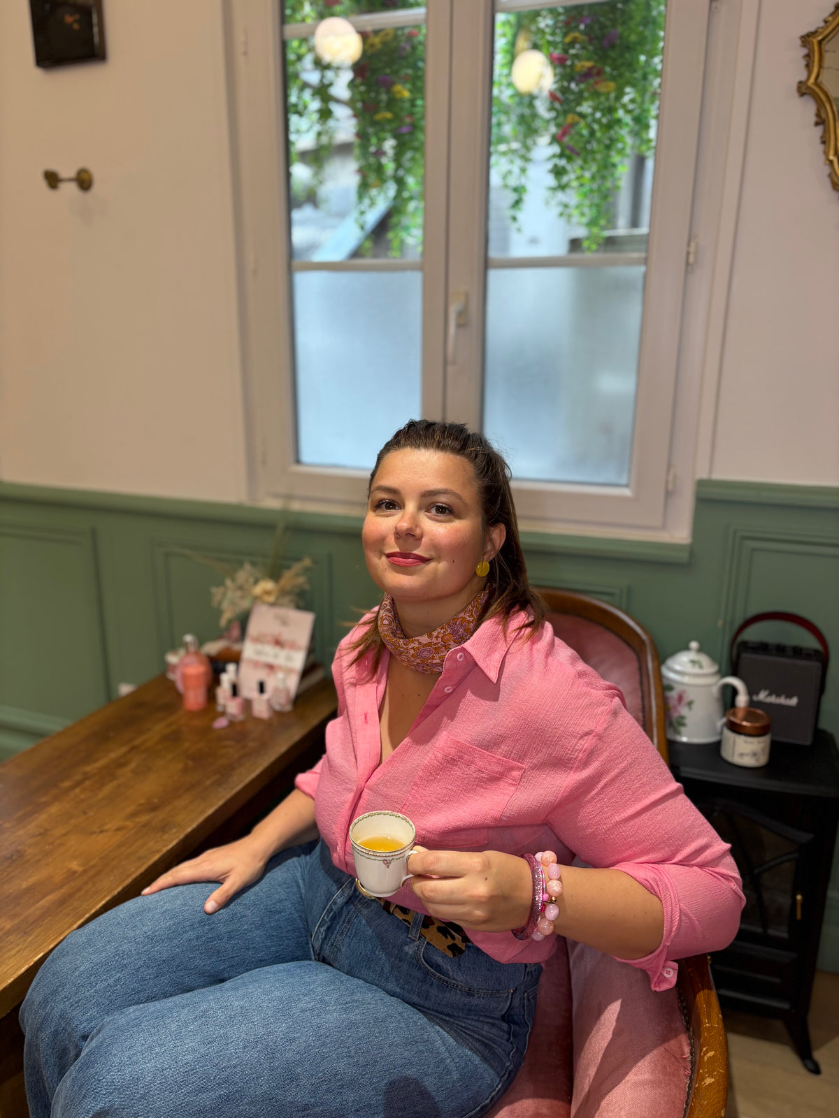 octobre rose, chemise coton, pret à porter auxerre, tendance mode, bracelets odette, pateasserie ghk, bourgogne