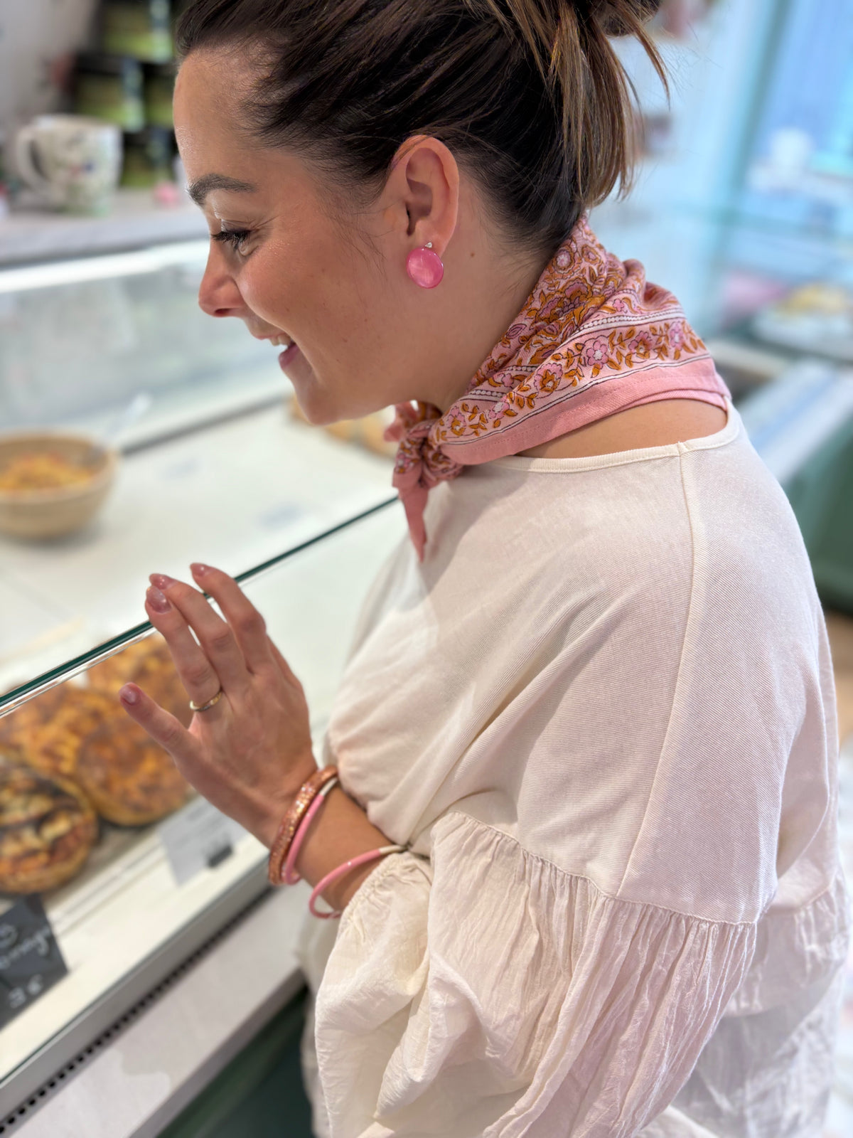 foulard femme, accessoire femme, concept store auxerre, foulard bindi atelier, foulard indien