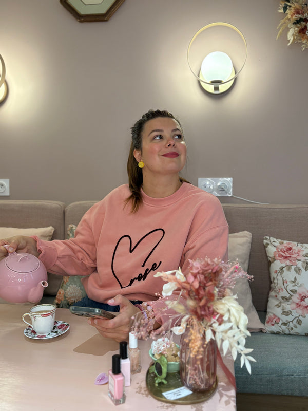 sweat femme molleton, sweat femme rose, boutique femme auxerre, concept store auxerre