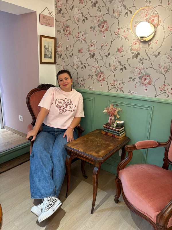 Concept store auxerre, t-shirt coton rose, jean large, pateasserie ghk, centre ville auxerre